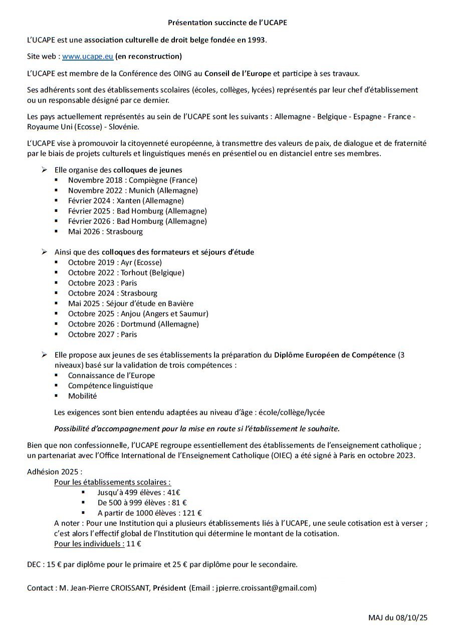 Prsentation UCAPE